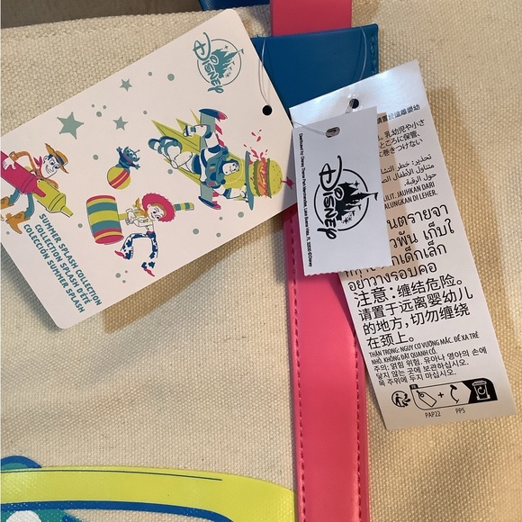 Disney Parks Pixar Toy Story Snorkeling Rex ~ Canvas tote Large Travel Beach Bag - Picture 14 of 15